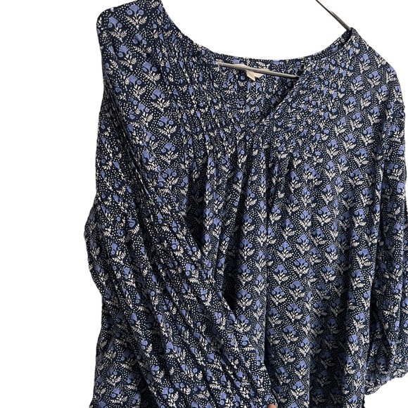 VOLOSHIN Cropped Indigo Blue Floral Crop Top Size XS - Picture 5 of 13